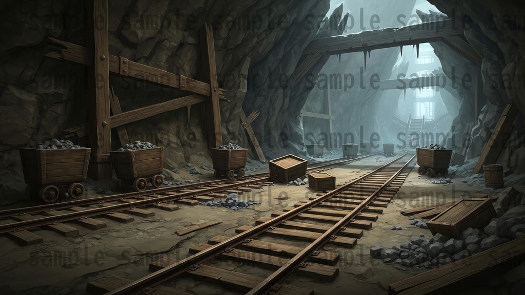 【122枚】地下鉱山 ファンタジー背景イラスト【著作権フリー素材】