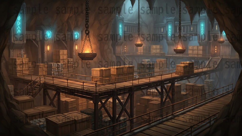 【122枚】地下鉱山 ファンタジー背景イラスト【著作権フリー素材】