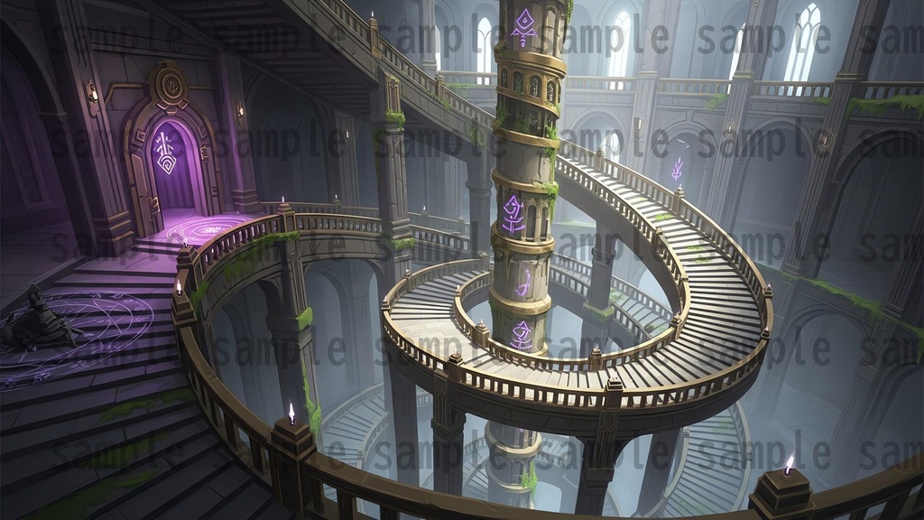 【141 枚】失われた超古代文明の機械遺跡(魔法×メカ) ファンタジー背景イラスト【著作権フリー】