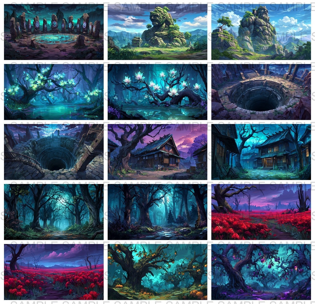 【176枚】黄泉の国 ファンタジーRPG 背景イラスト【著作権フリー画像】