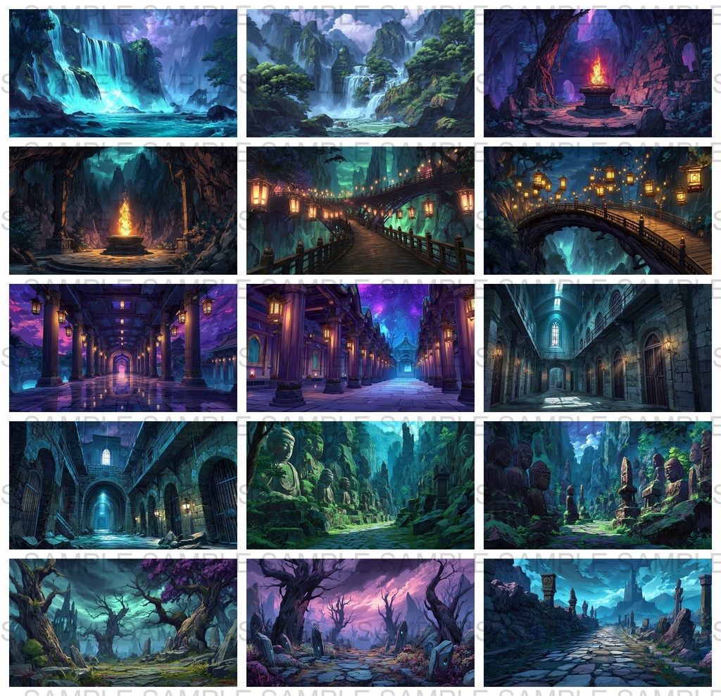 【176枚】黄泉の国 ファンタジーRPG 背景イラスト【著作権フリー画像】