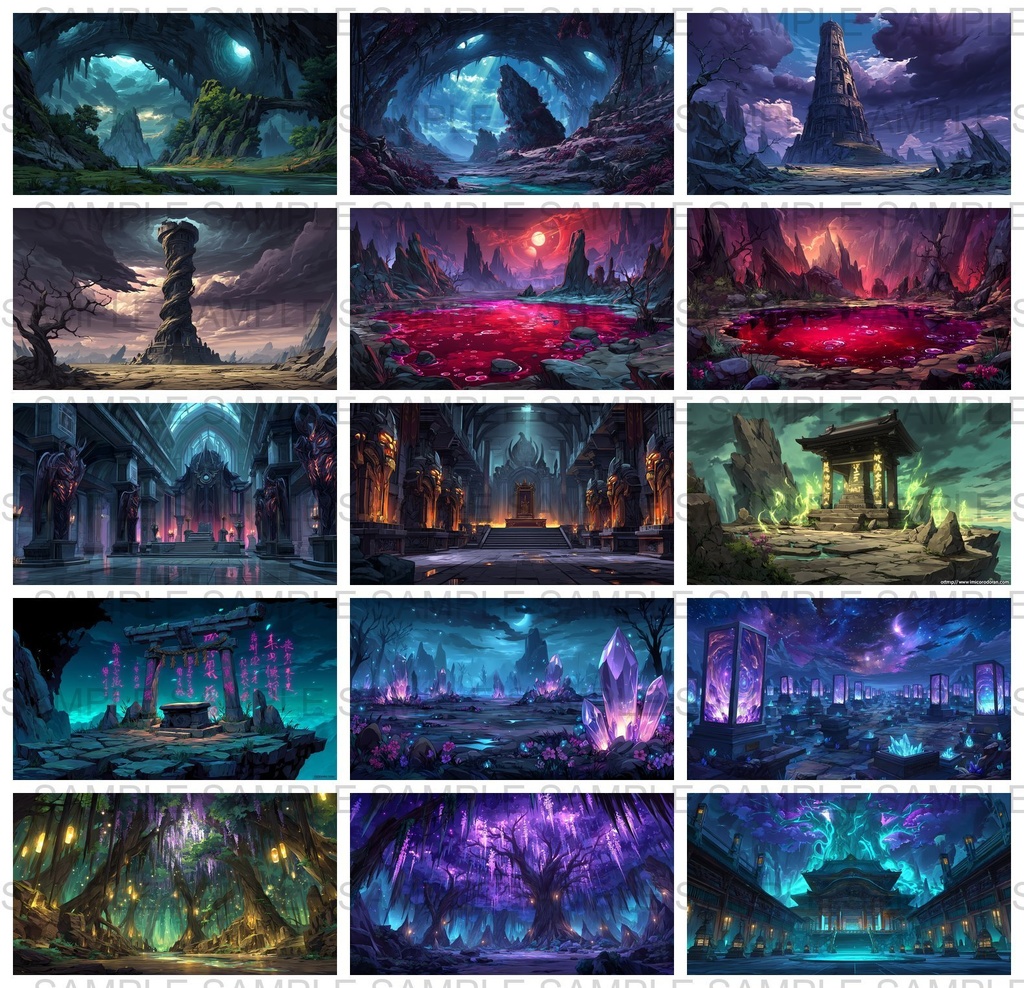 【176枚】黄泉の国 ファンタジーRPG 背景イラスト【著作権フリー画像】