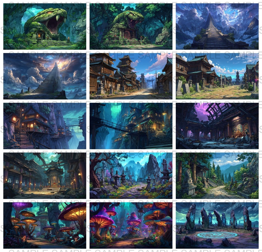 【176枚】黄泉の国 ファンタジーRPG 背景イラスト【著作権フリー画像】