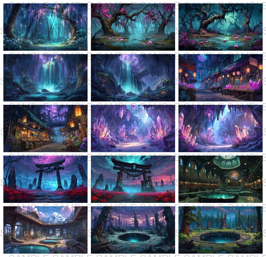 【176枚】黄泉の国 ファンタジーRPG 背景イラスト【著作権フリー画像】