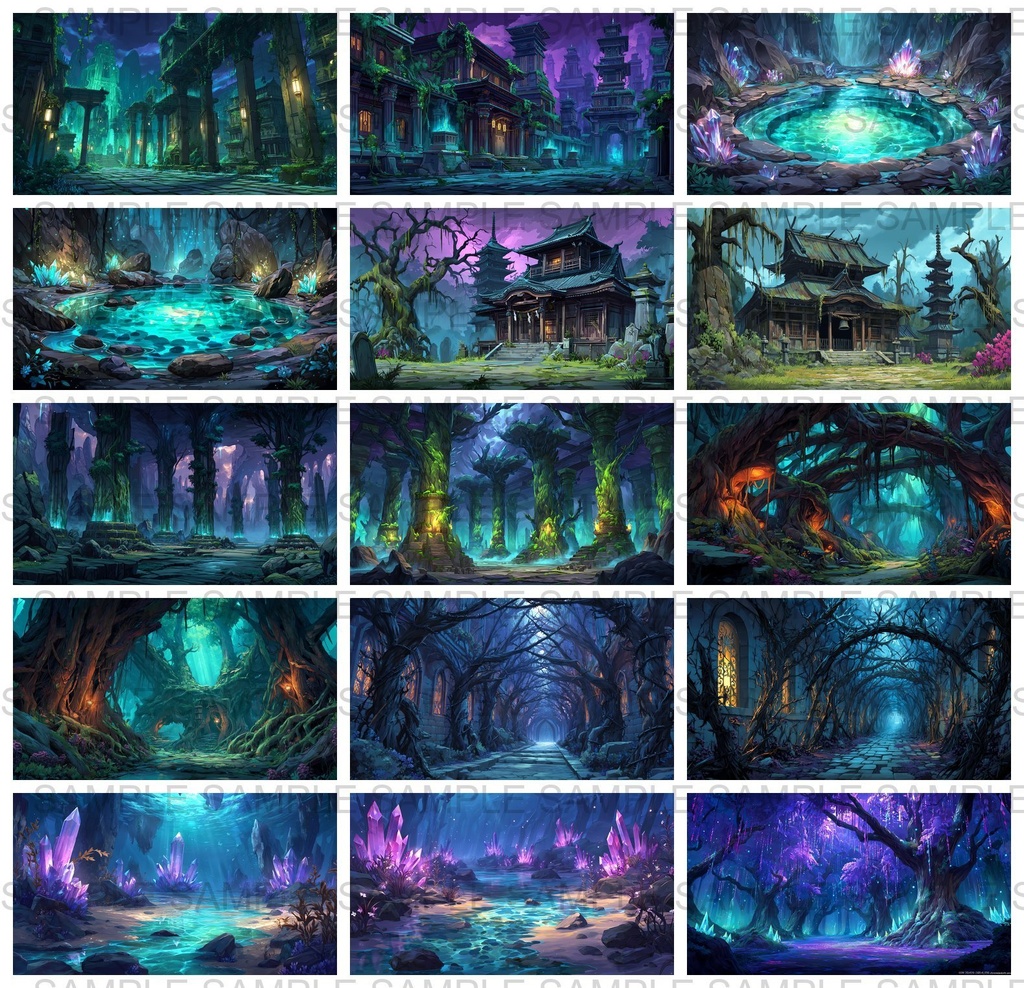 【176枚】黄泉の国 ファンタジーRPG 背景イラスト【著作権フリー画像】