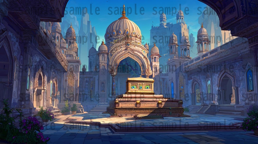 【176枚】古代インドファンタジー背景イラスト【著作権フリー画像】