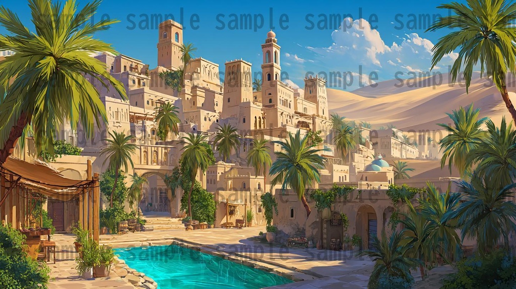 【176枚】古代インドファンタジー背景イラスト【著作権フリー画像】