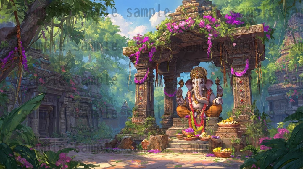 【176枚】古代インドファンタジー背景イラスト【著作権フリー画像】