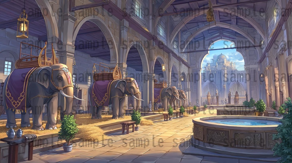 【176枚】古代インドファンタジー背景イラスト【著作権フリー画像】