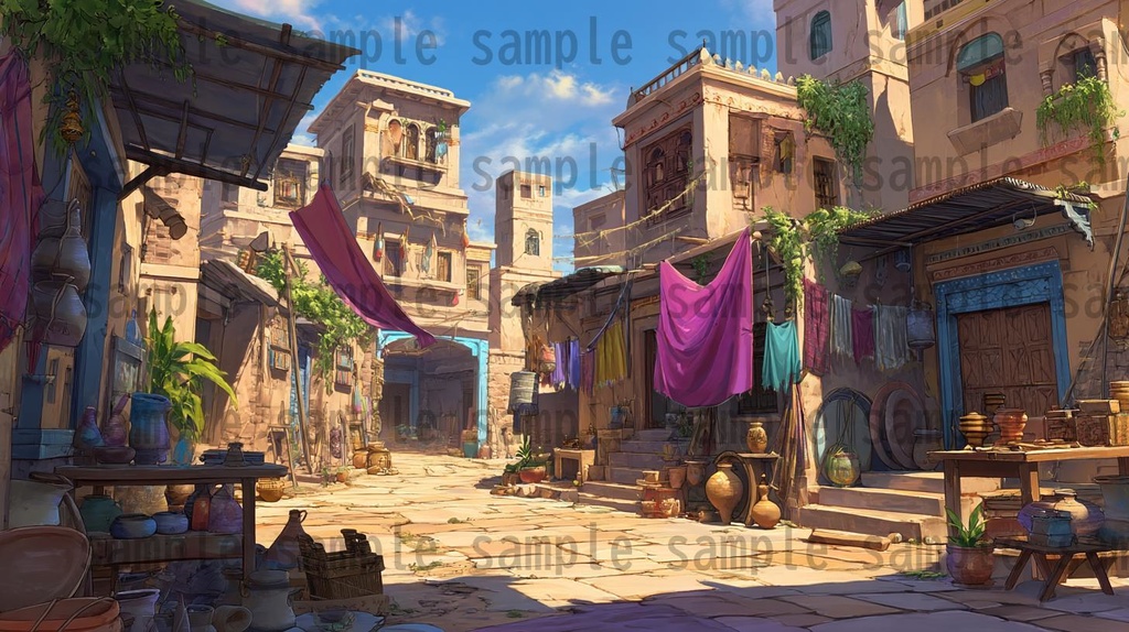 【176枚】古代インドファンタジー背景イラスト【著作権フリー画像】