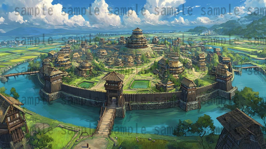 【198枚】古代日本風 ファンタジー背景イラスト【著作権フリー画像】