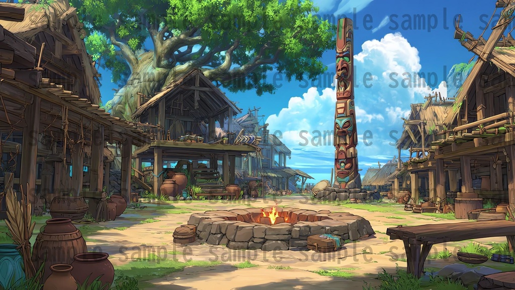 【198枚】古代日本風 ファンタジー背景イラスト【著作権フリー画像】