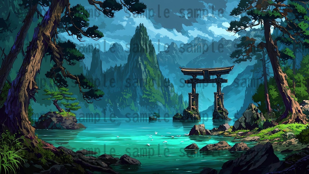 【198枚】古代日本風 ファンタジー背景イラスト【著作権フリー画像】