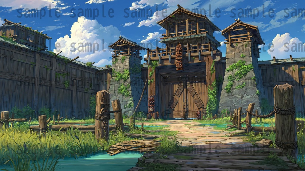 【198枚】古代日本風 ファンタジー背景イラスト【著作権フリー画像】