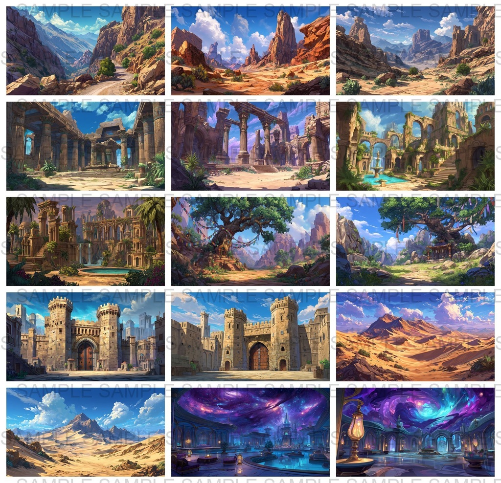 【198枚】古代アラビア ファンタジー背景イラスト【著作権フリー画像】ゲーム・TRPG背景