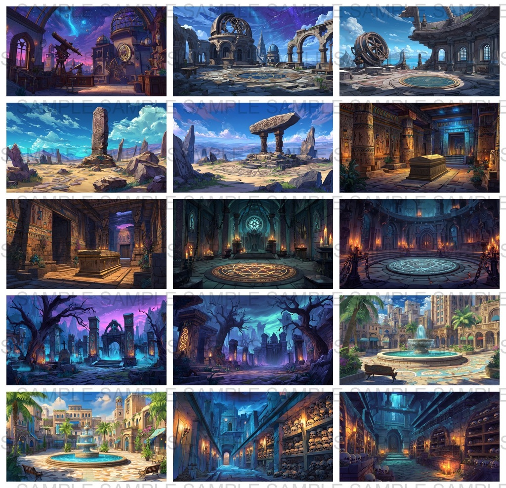 【198枚】古代アラビア ファンタジー背景イラスト【著作権フリー画像】ゲーム・TRPG背景