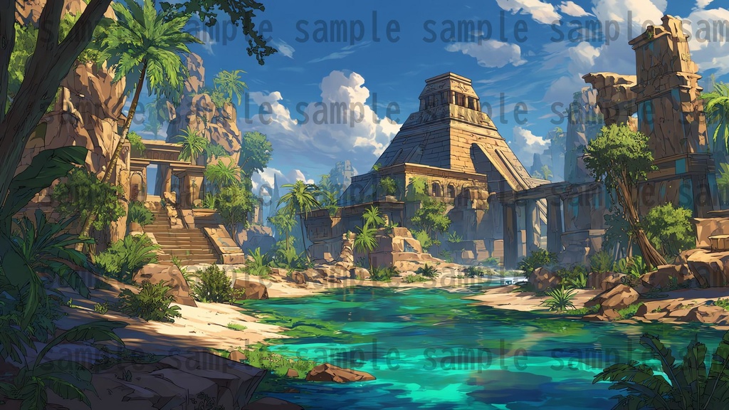 【 184 枚】 古代アステカ ファンタジー背景イラスト【著作権フリー画像】TRPG/ゲーム素材