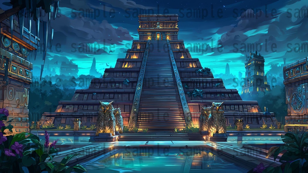 【 184 枚】 古代アステカ ファンタジー背景イラスト【著作権フリー画像】TRPG/ゲーム素材