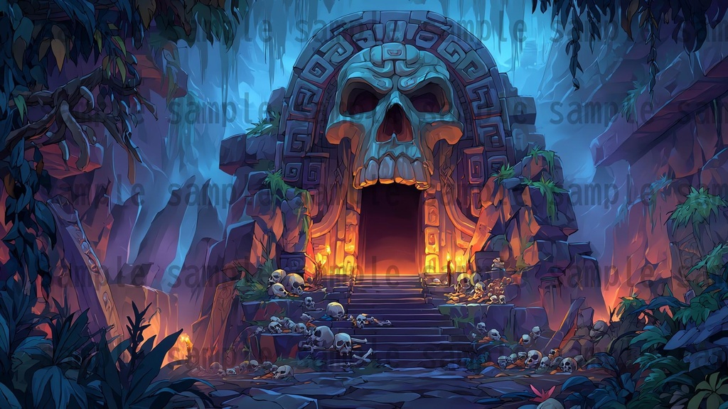 【 184 枚】 古代アステカ ファンタジー背景イラスト【著作権フリー画像】TRPG/ゲーム素材