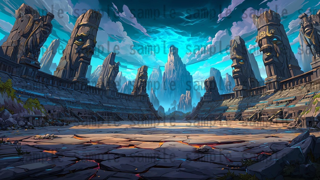 【 184 枚】 古代アステカ ファンタジー背景イラスト【著作権フリー画像】TRPG/ゲーム素材