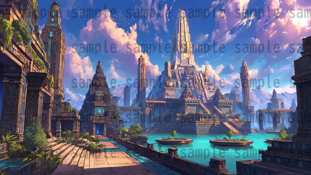 【 184 枚】 古代アステカ ファンタジー背景イラスト【著作権フリー画像】TRPG/ゲーム素材