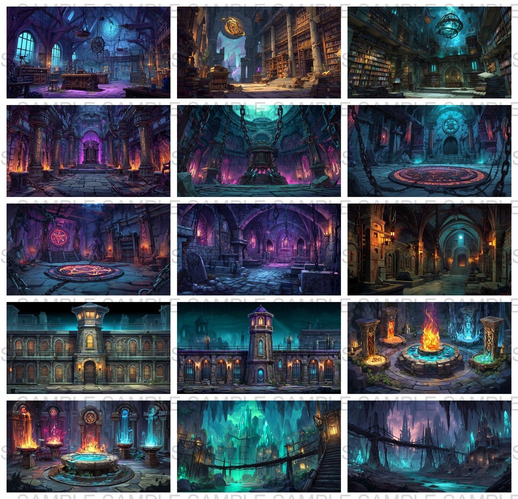 【 180 枚】遺跡・神殿 ファンタジー背景イラスト【著作権フリー画像】TRPG/ゲーム素材