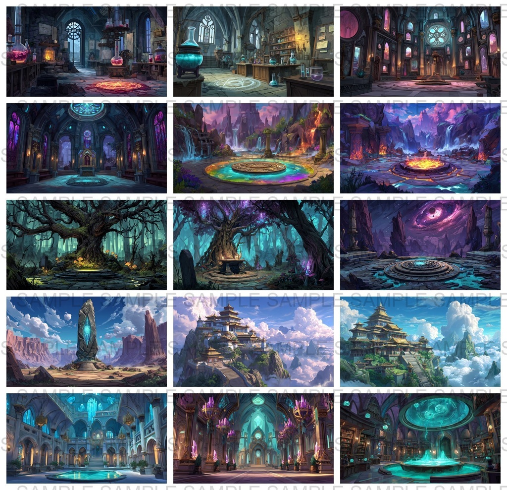 【 180 枚】遺跡・神殿 ファンタジー背景イラスト【著作権フリー画像】TRPG/ゲーム素材