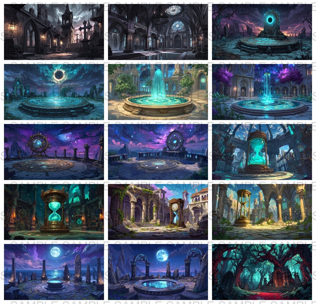 【 180 枚】遺跡・神殿 ファンタジー背景イラスト【著作権フリー画像】TRPG/ゲーム素材