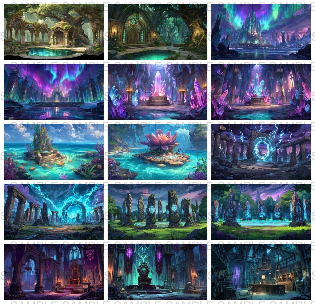 【 180 枚】遺跡・神殿 ファンタジー背景イラスト【著作権フリー画像】TRPG/ゲーム素材