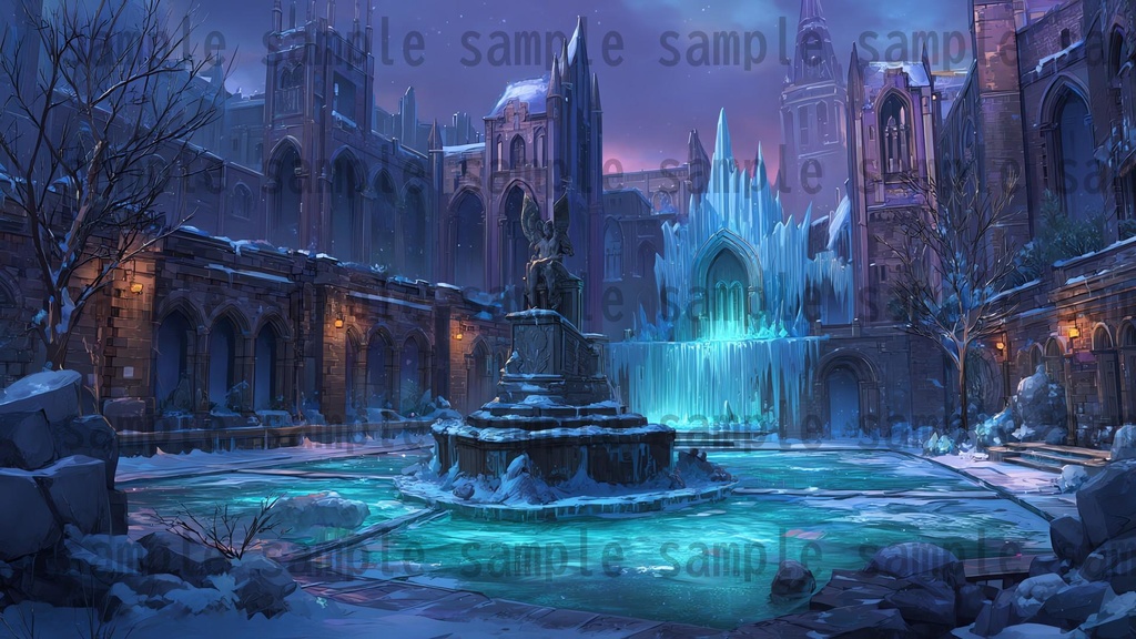 【 200枚】氷河地帯 ファンタジー背景イラスト【著作権フリー画像】TRPG/ゲーム素材