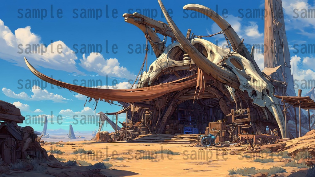 【 170枚】蛮族拠点 ファンタジー背景イラスト【著作権フリー画像】TRPG/ゲーム素材