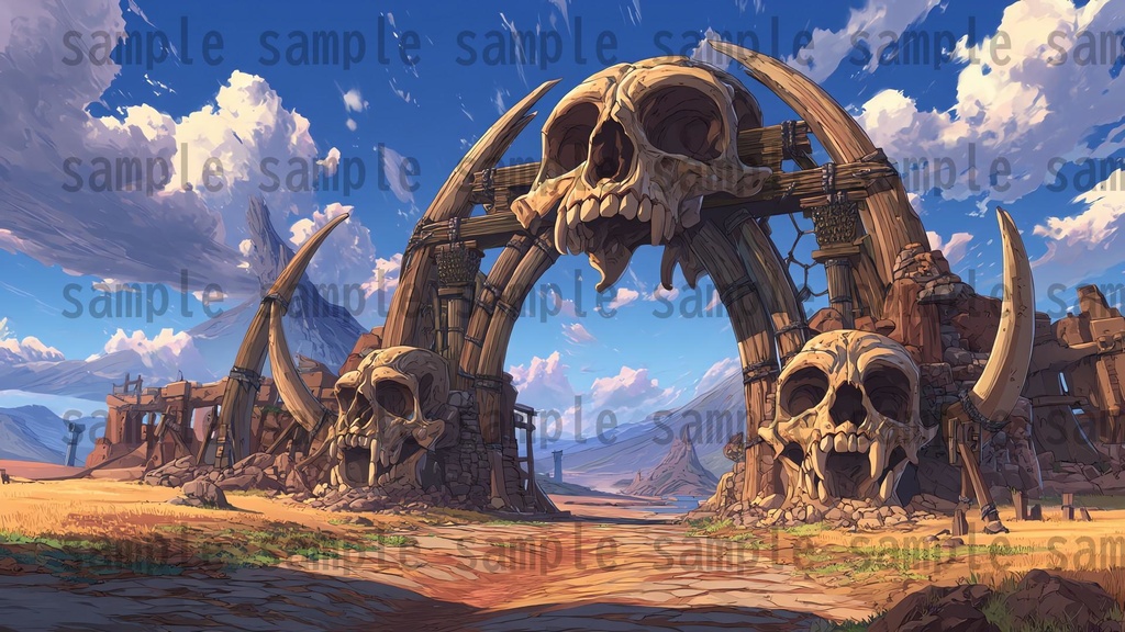 【 170枚】蛮族拠点 ファンタジー背景イラスト【著作権フリー画像】TRPG/ゲーム素材