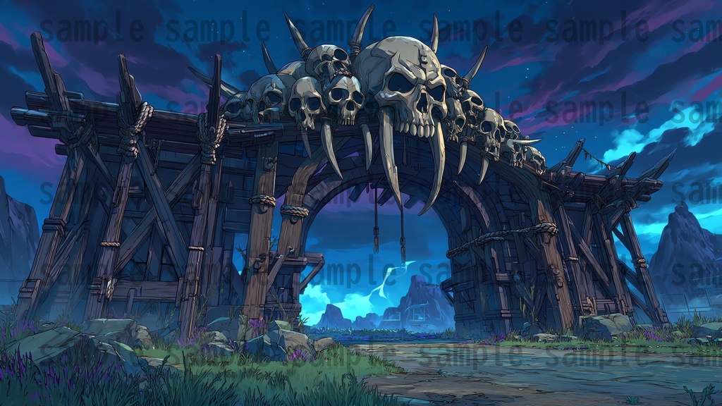 【 170枚】蛮族拠点 ファンタジー背景イラスト【著作権フリー画像】TRPG/ゲーム素材