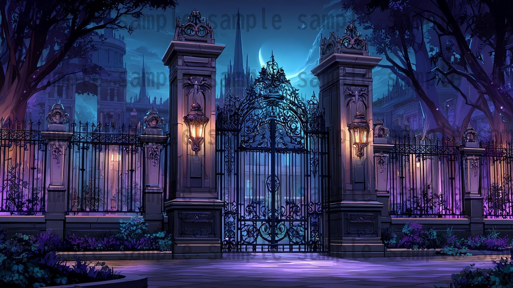 【 118枚】ゴシックロリータ風建築物 ファンタジー背景イラスト【著作権フリー画像】TRPG/ゲーム素材