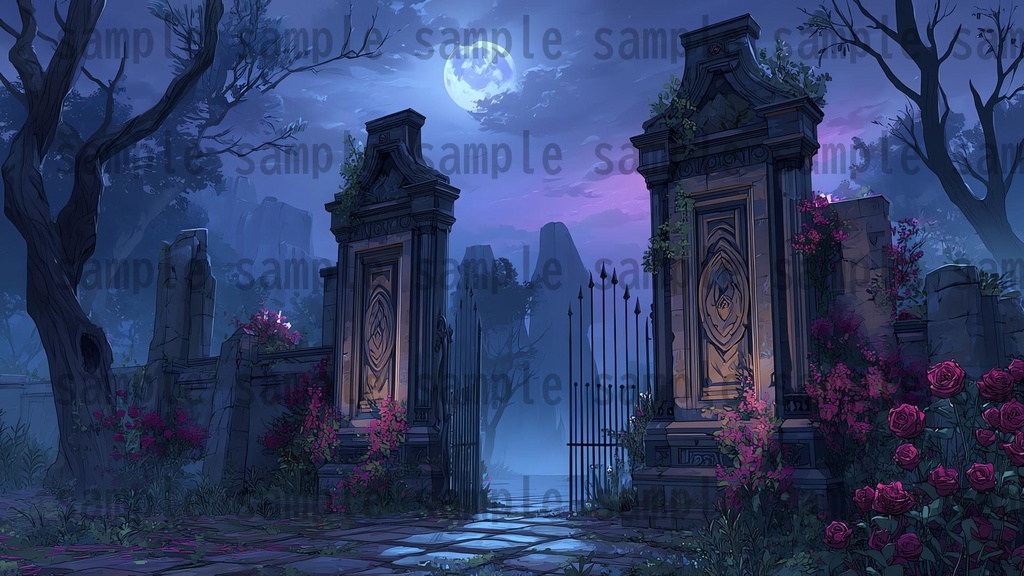 【 118枚】ゴシックロリータ風建築物 ファンタジー背景イラスト【著作権フリー画像】TRPG/ゲーム素材