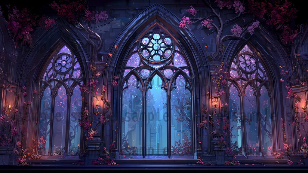 【 118枚】ゴシックロリータ風建築物 ファンタジー背景イラスト【著作権フリー画像】TRPG/ゲーム素材