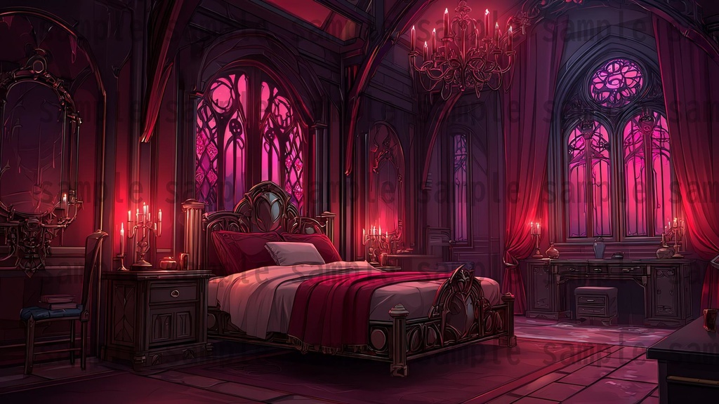 【 118枚】ゴシックロリータ風建築物 ファンタジー背景イラスト【著作権フリー画像】TRPG/ゲーム素材