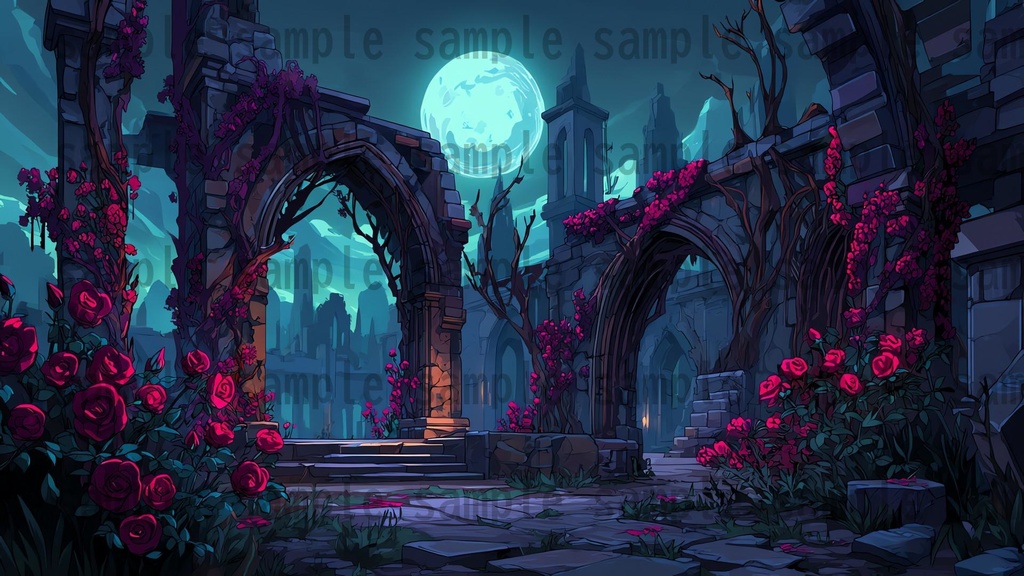 【 118枚】ゴシックロリータ風建築物 ファンタジー背景イラスト【著作権フリー画像】TRPG/ゲーム素材