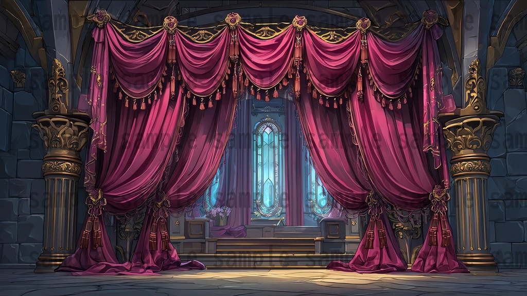 【 118枚】ゴシックロリータ風建築物 ファンタジー背景イラスト【著作権フリー画像】TRPG/ゲーム素材