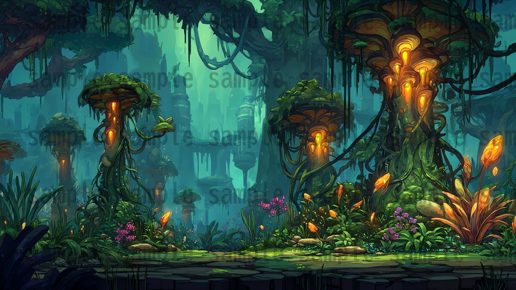 【 120枚】迷いの森 ファンタジー背景イラスト【著作権フリー画像】TRPG/ゲーム素材