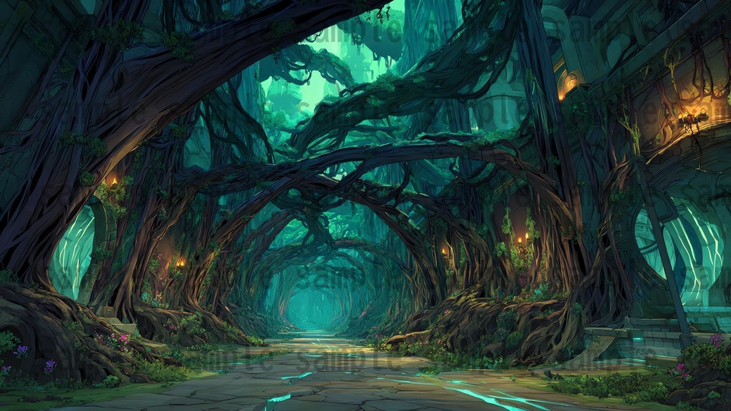 【 120枚】迷いの森 ファンタジー背景イラスト【著作権フリー画像】TRPG/ゲーム素材