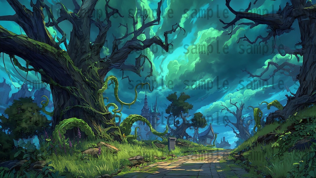 【 120枚】迷いの森 ファンタジー背景イラスト【著作権フリー画像】TRPG/ゲーム素材