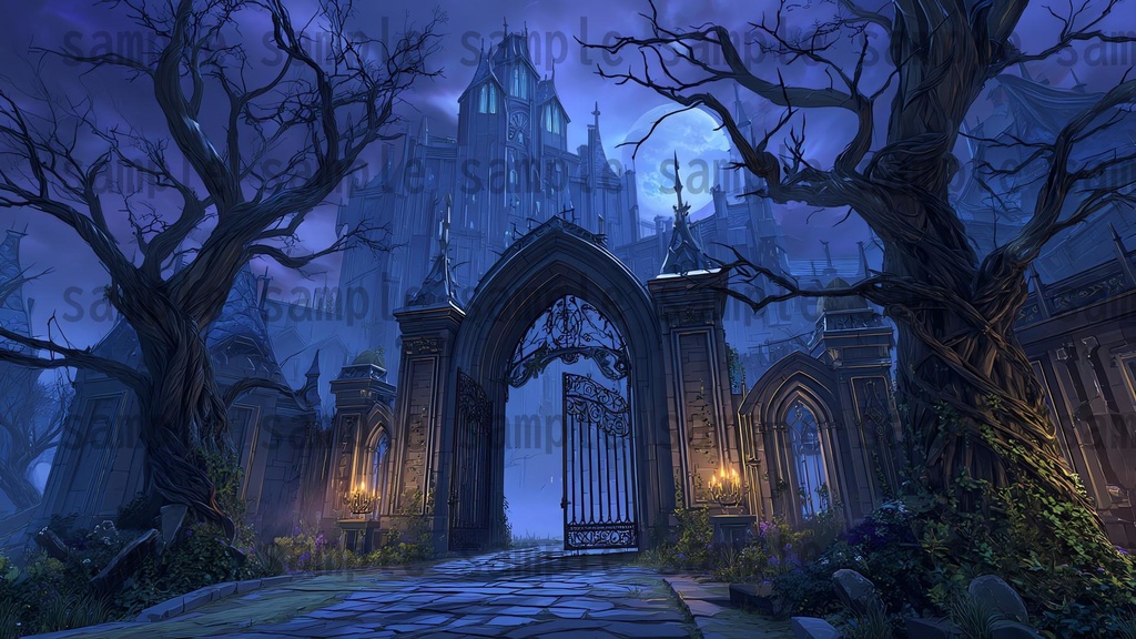 【 232枚】吸血鬼の館 ファンタジー背景イラスト【著作権フリー画像】TRPG/ゲーム素材