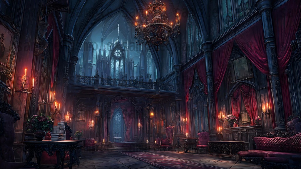 【 232枚】吸血鬼の館 ファンタジー背景イラスト【著作権フリー画像】TRPG/ゲーム素材