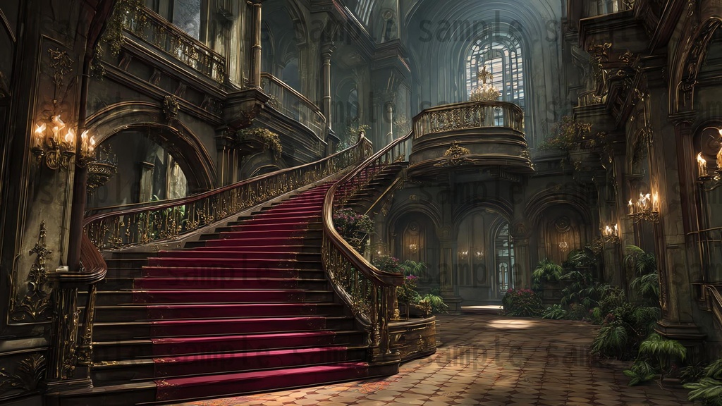 【 232枚】吸血鬼の館 ファンタジー背景イラスト【著作権フリー画像】TRPG/ゲーム素材