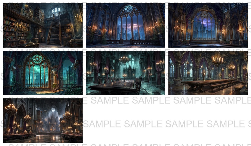 【 232枚】吸血鬼の館 ファンタジー背景イラスト【著作権フリー画像】TRPG/ゲーム素材