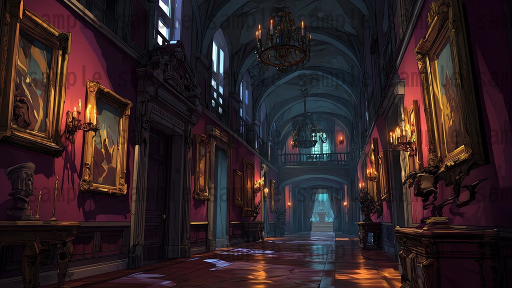 【 232枚】吸血鬼の館 ファンタジー背景イラスト【著作権フリー画像】TRPG/ゲーム素材