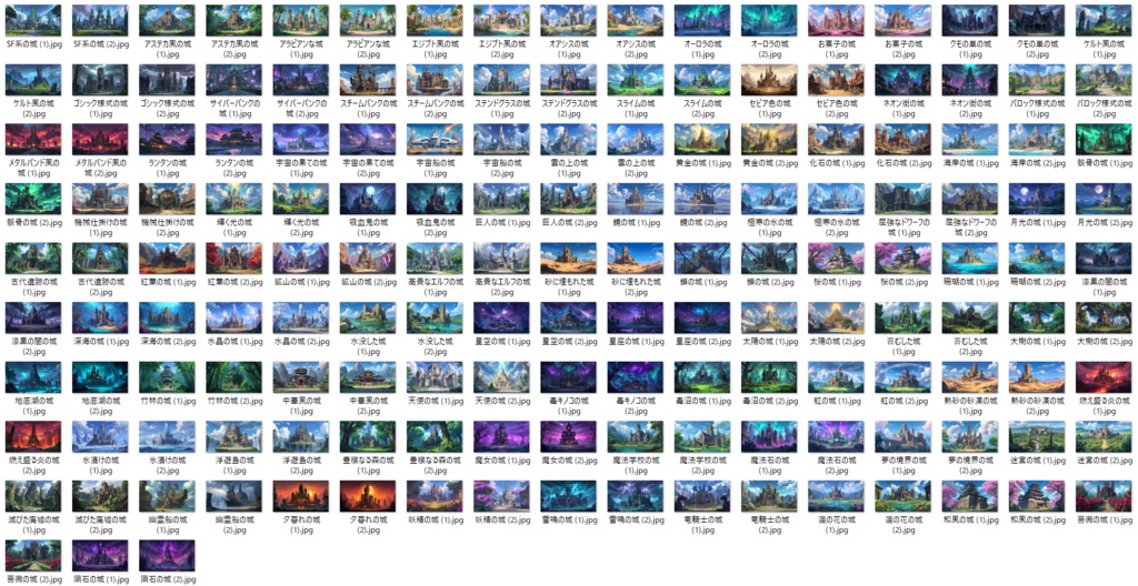 【 156枚】お城の外観 ファンタジー背景イラスト【著作権フリー画像】TRPG/ゲーム素材