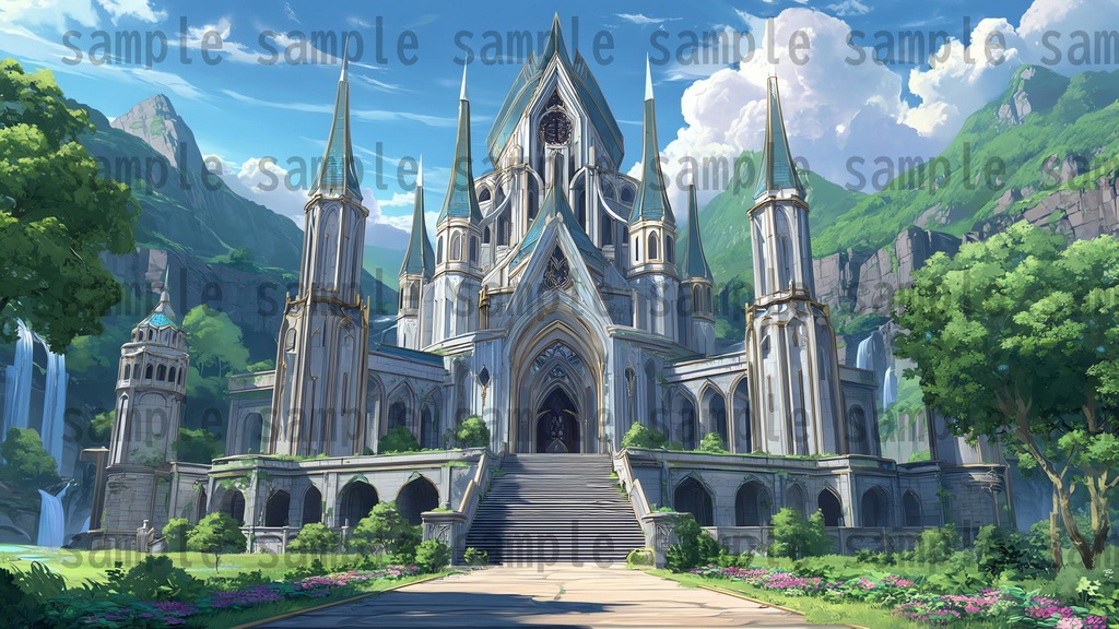 【 156枚】お城の外観 ファンタジー背景イラスト【著作権フリー画像】TRPG/ゲーム素材