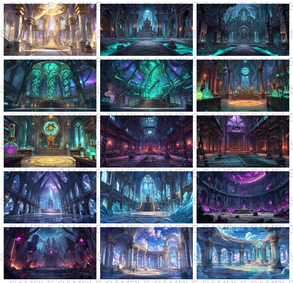 【 164枚】王室・玉座の間 ファンタジー背景イラスト【著作権フリー画像】TRPG/ゲーム素材